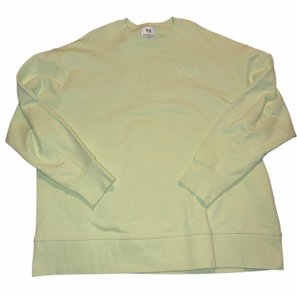 Y-3 mens 2XL lime green mens sweatshirt NWT
